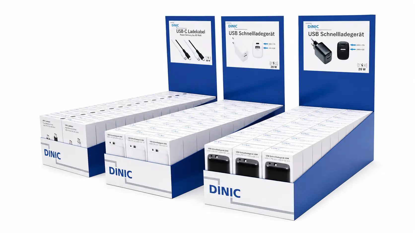 DINIC Thekendisplay und Aktionskarton Platzierung